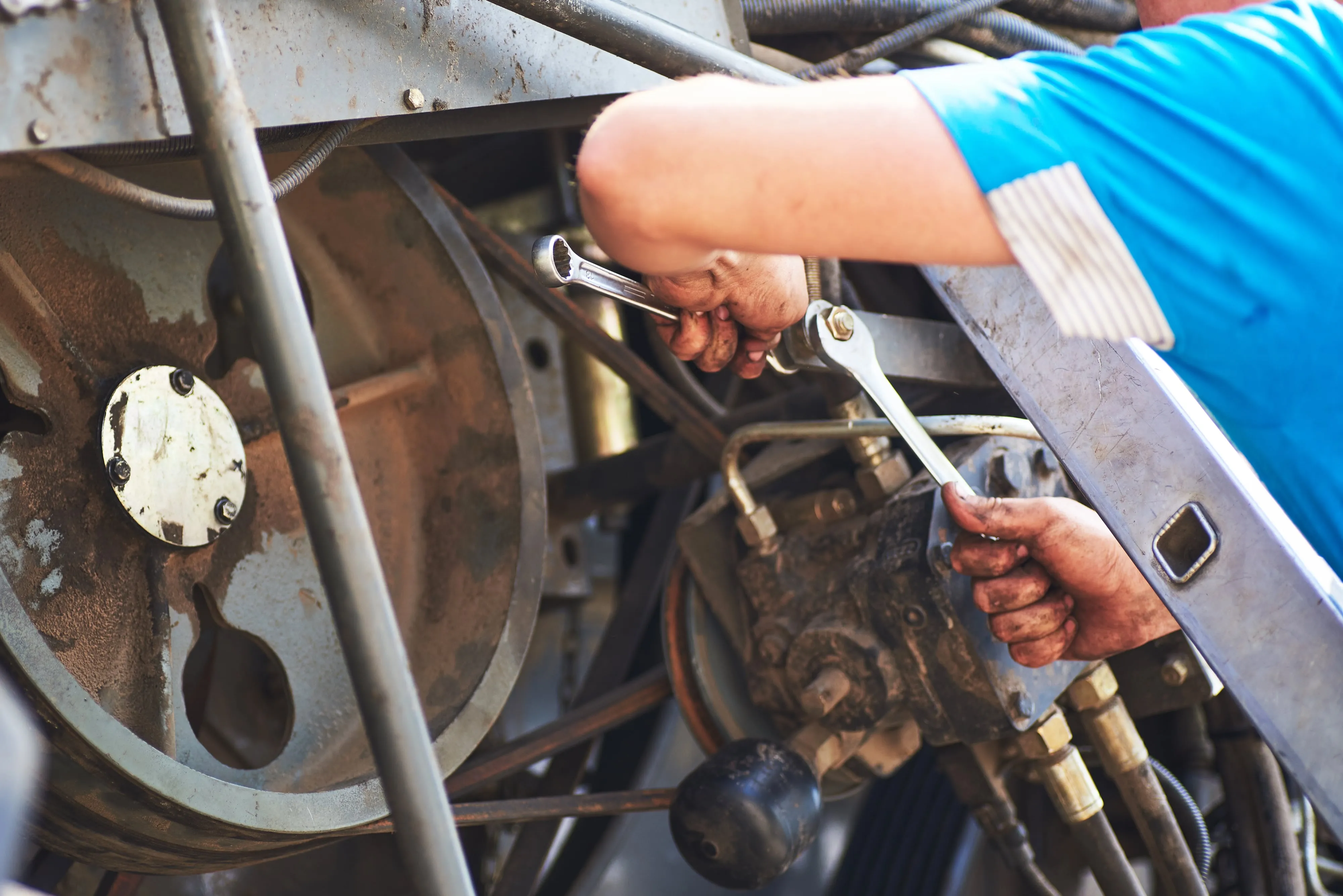 Marine Engine undergoing maintenance and overhaul