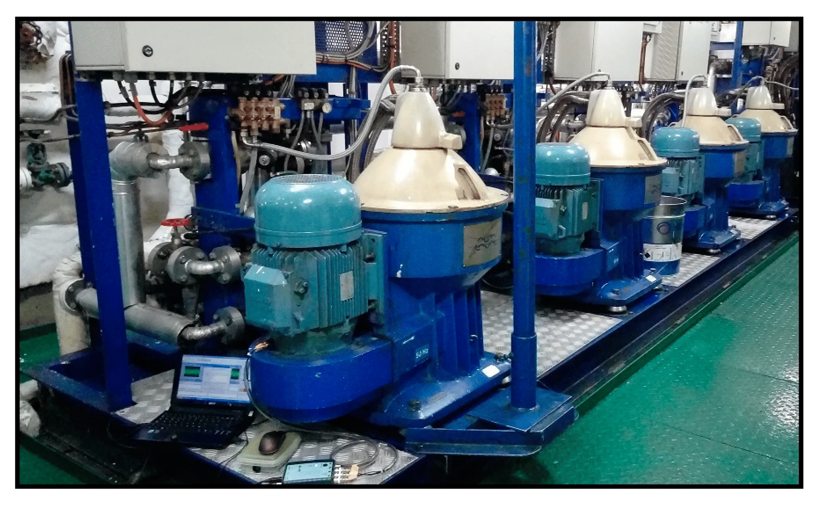 Lube oil separator equipment maintained by technicians